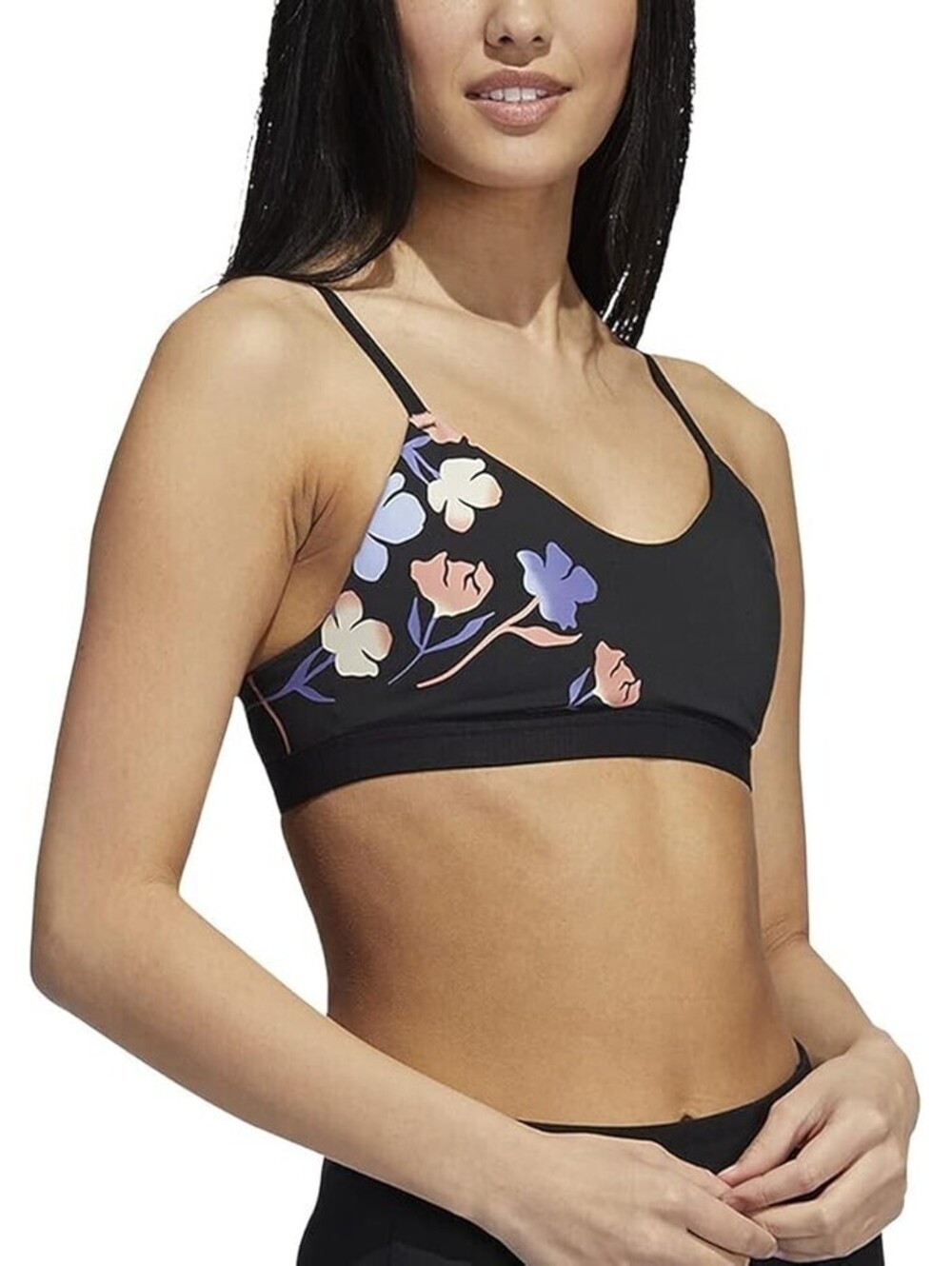 Adidas Floral Graphic All Me Bra - Womens Training XS